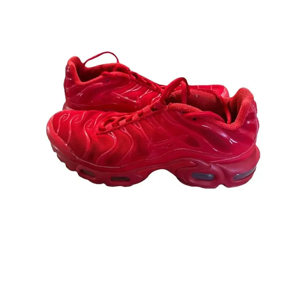 Nike Air Max Plus TN RED Athletic Shoes Sneakers Sz 7Y 655020-053